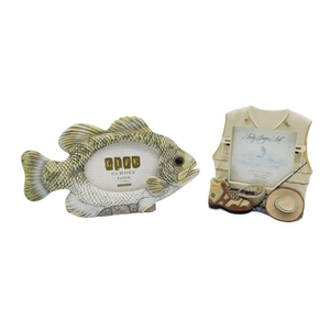 Set of  Nautical Fishing Bass Picture Frame 3D 3.5" x 5" , 3.5" x 3.5" Fisherman
